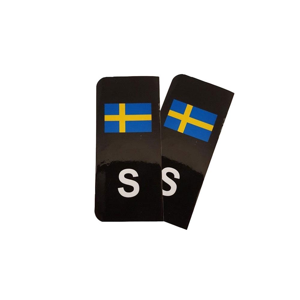 Blanksvarta Nummerplåtsdekaler