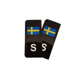 Blanksvarta Nummerplåtsdekaler