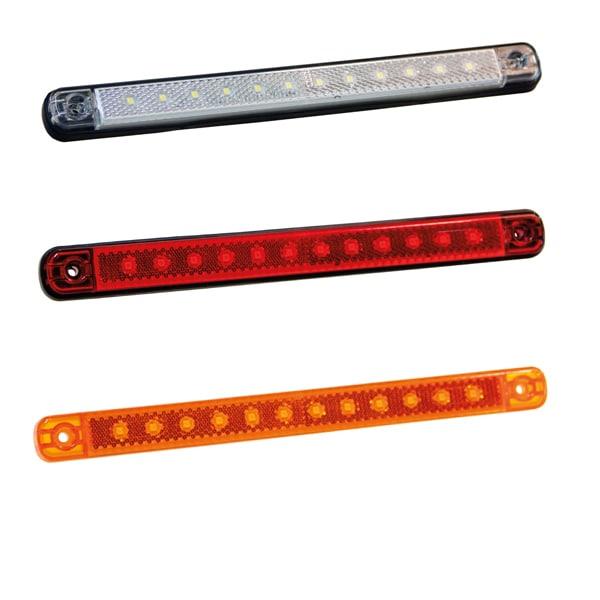 Positionlight 6 LED white with reflex