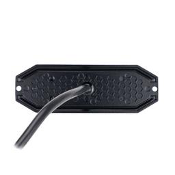 Duoblitzlys 12 LED, 12-24V DC, 20W Orange + hvid LED, klar linse