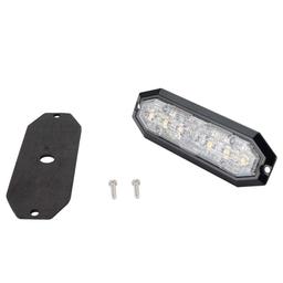Duoblitzlys 12 LED, 12-24V DC, 20W Orange + hvid LED, klar linse