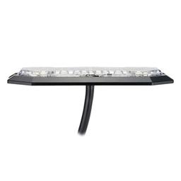 Duoblitzlys 12 LED, 12-24V DC, 20W Orange + hvid LED, klar linse