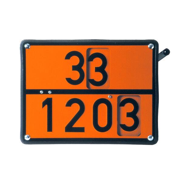 ADRskylt 30/1202 och 33/1203. Rostfri 400x300x0,8mm