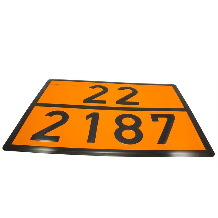 ADRskylt 22/2187 Rostfri