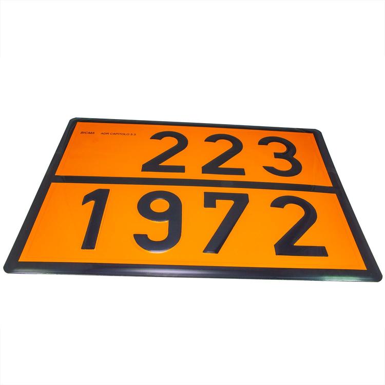 ADRskylt 223/1972 Liquified natural gas. Rostfri