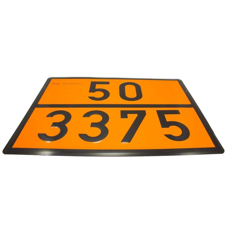 ADRskylt 50/3375 Rostfri 400x300x0,8mm