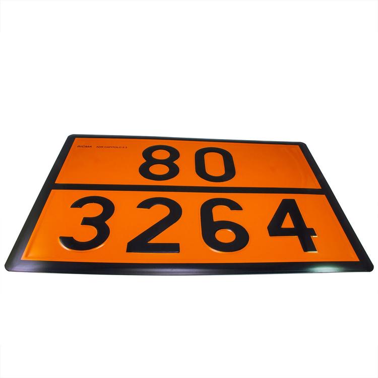 ADRskylt 80-3264 Rostfri 400x300x0,8mm