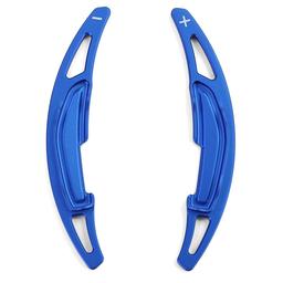 Blue aluminium gear shift paddles