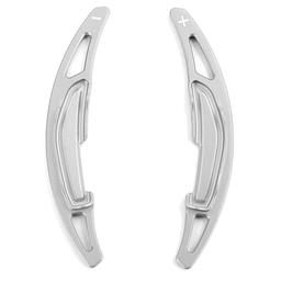 Växelpaddlar i silver aluminium