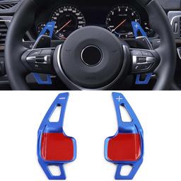 Blue aluminium gear shift paddles