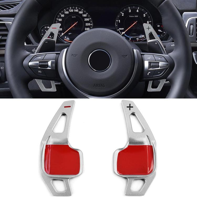 Gearskifte-paddles i sølv aluminium