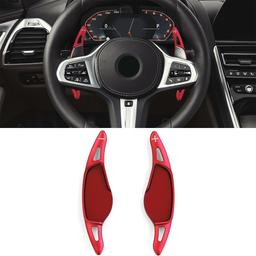 Red aluminium gear shift paddles