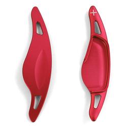 Red aluminium gear shift paddles