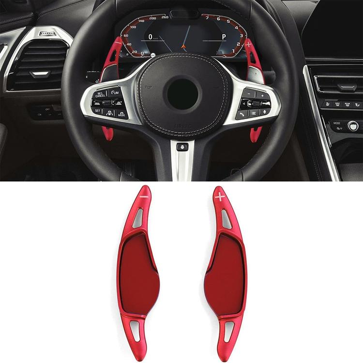 Red aluminium gear shift paddles