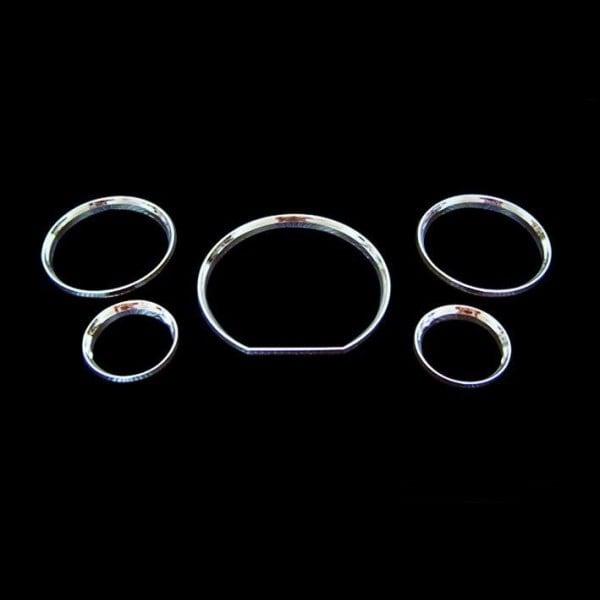 Chrome gauge dial dash rings - MB W140 & 129