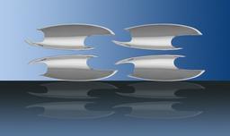 Chrome covers for doorhandles (inner) - Mercedes Benz  W164 , W169 , W245 , X164
