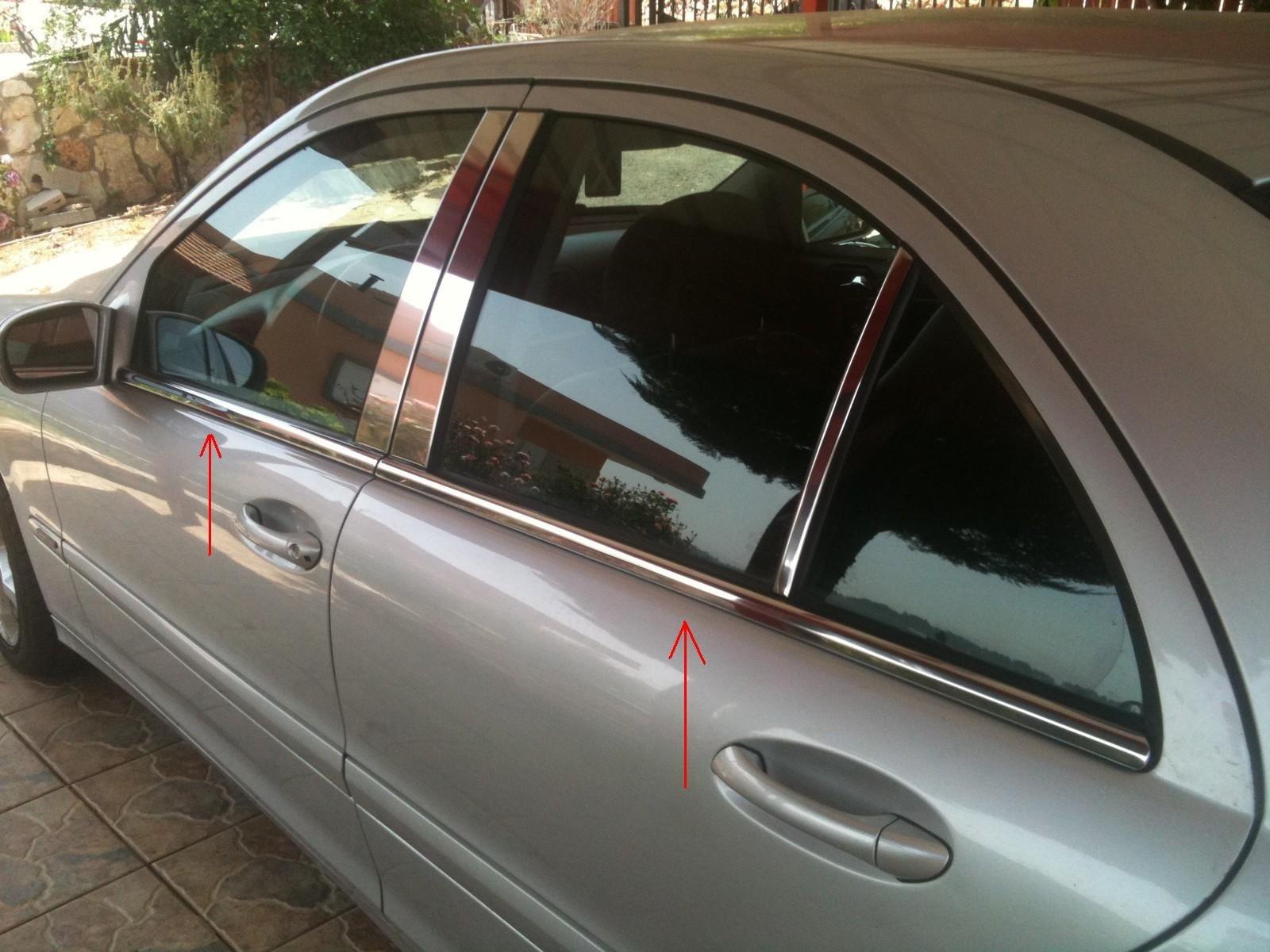 Chrome windshield lists- Mercedes Benz W203