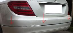 Kromad list till stötfångare bak (3st delar) - Mercedes Benz W204 2011-->