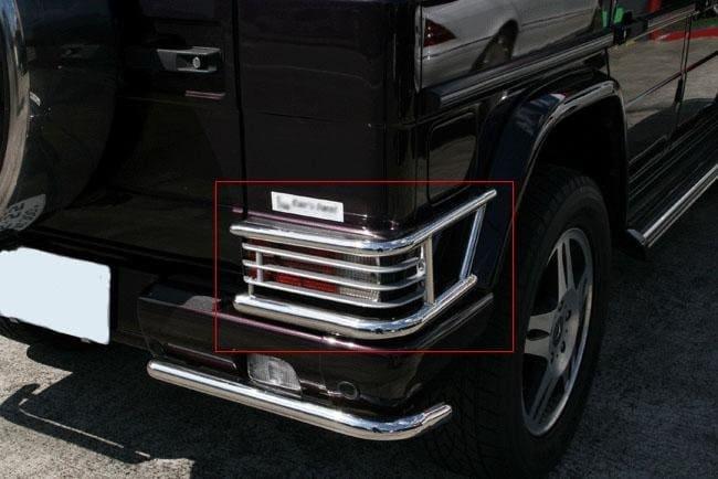 Forkromet beskyttelsesramme til baglygter - Mercedes Benz W463