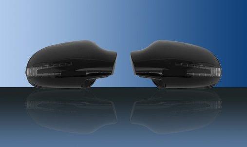 Svarta spegelkåpor (m. LED-blinkers) - Mercedes Benz R170,W208