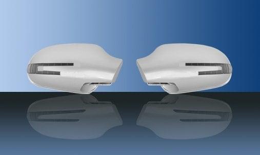 Silverfärgade spegelkåpor (m. LED-blinkers) - Mercedes Benz R170,W208