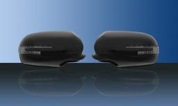 Black  Mirror covers (with LED indicators - Mercedes Benz W211 2007-->
