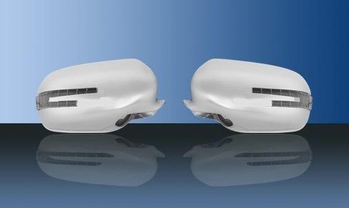Siver colored mirror covers (with LED indicators - Mercedes Benz W211 2007-->