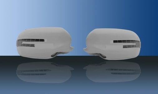 Olackade spegelkåpor (m. LED-blinkers) - Mercedes Benz W211 2007-->
