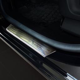 Car Door Sill Scuff Plate Protectors Trim brushed steel Peugeot Partner