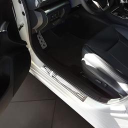 Car Door Sill Scuff Plate Protectors Trim brushed steel Subaru Impreza