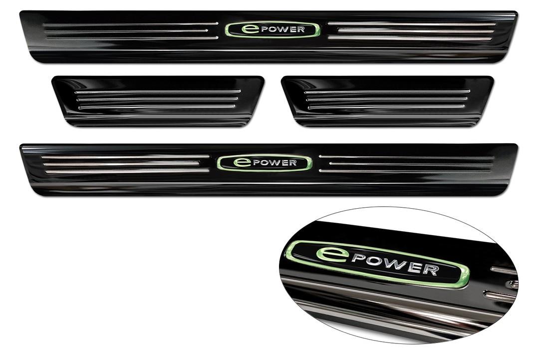 Door sills blue '' E-POWER '' (4pcs) VW ID.3 Hatchback 5D