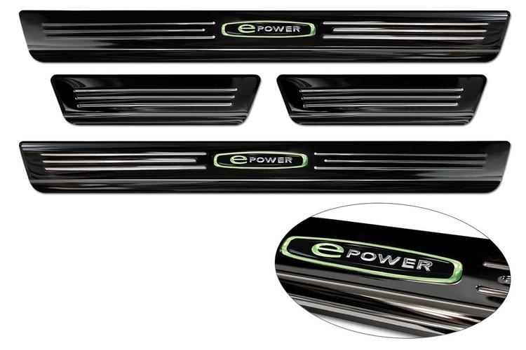 Door sills blue '' E-POWER '' (4pcs) VW ID.3 Hatchback 5D