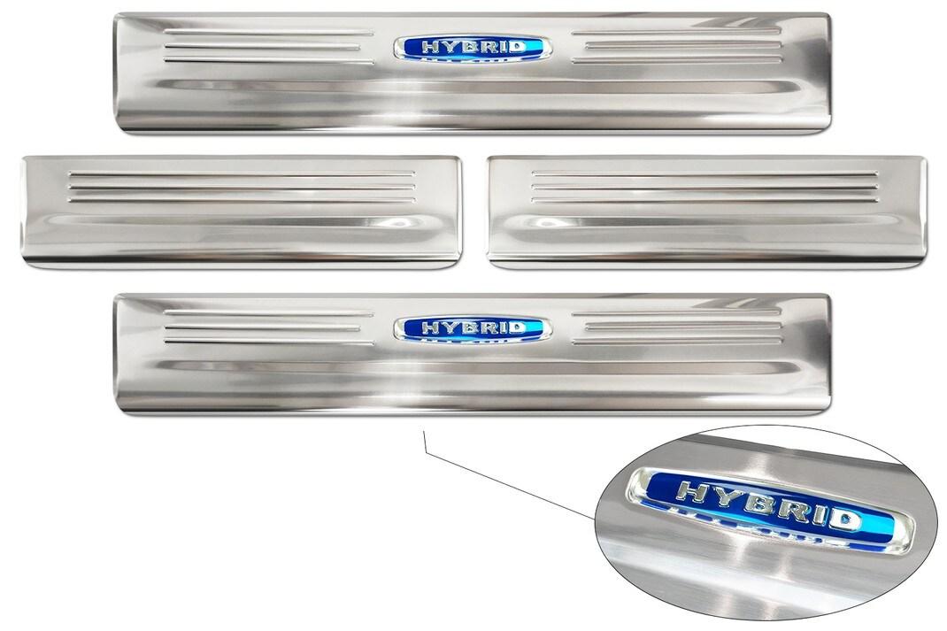 Door sills blue "Hybrid" (4pcs) Toyota HIGHLANDER IV (XU70)