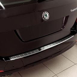 Brushed Steel Rear Bumper Protector Skoda Superb B Station Wagon