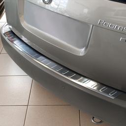 Brushed Steel Rear Bumper Protector Skoda Roomster
