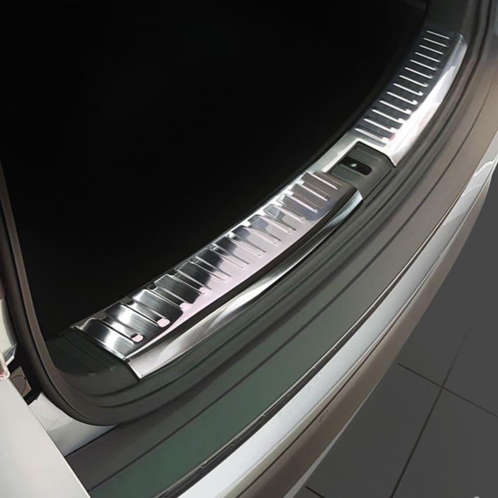 Brushed Steel Rear Bumper Protector Skoda Kodiaq