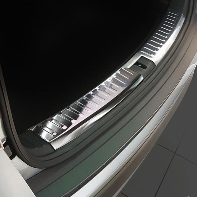 Brushed Steel Rear Bumper Protector Skoda Kodiaq
