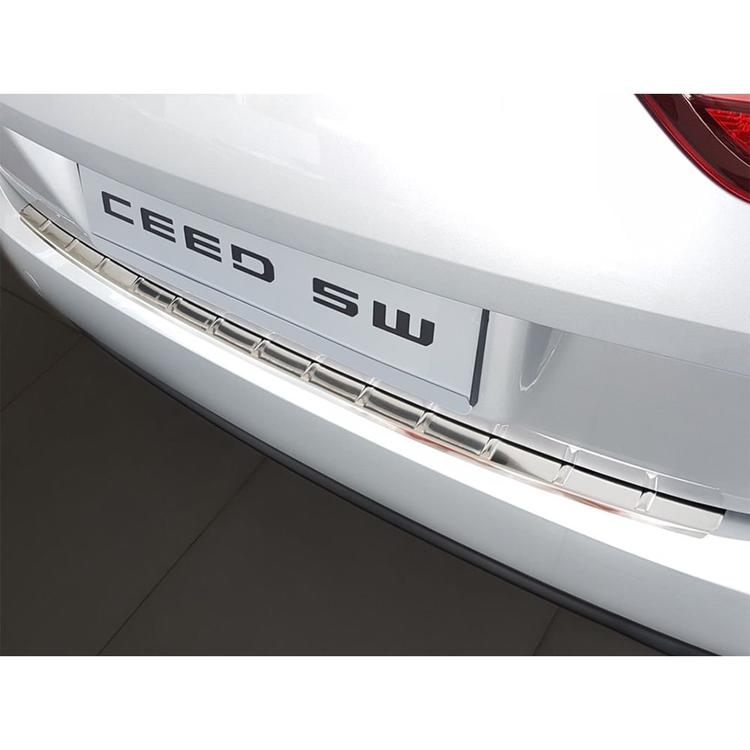 Brushed Steel Rear Bumper Protector Kia Ceed Station Wagon