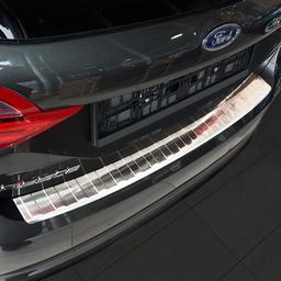 Brushed Steel Rear Bumper Protector Ford Fiesta MK8