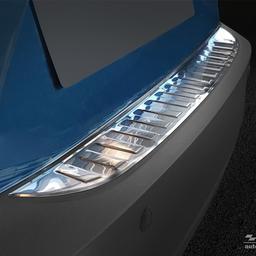 Brushed Steel Rear Bumper Protector Mazda CX-3