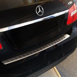Brushed Steel Rear Bumper Protector Mercedes W212 E-Class Limo