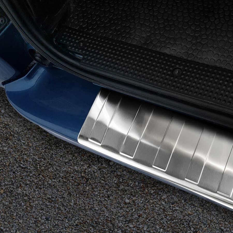 Brushed Steel Rear Bumper Protector Renault Trafic