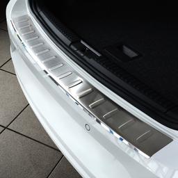 Brushed Steel Rear Bumper Protector VW Transporter T6