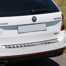 Brushed Steel Rear Bumper Protector Skoda Octavia RS Station Wagon