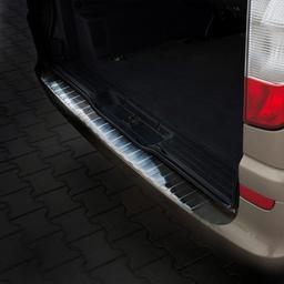 Brushed Steel Rear Bumper Protector Mercedes Viano & Vito