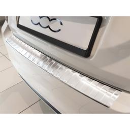 Brushed Steel Rear Bumper Protector Fiat 500 Hatchback 3D
