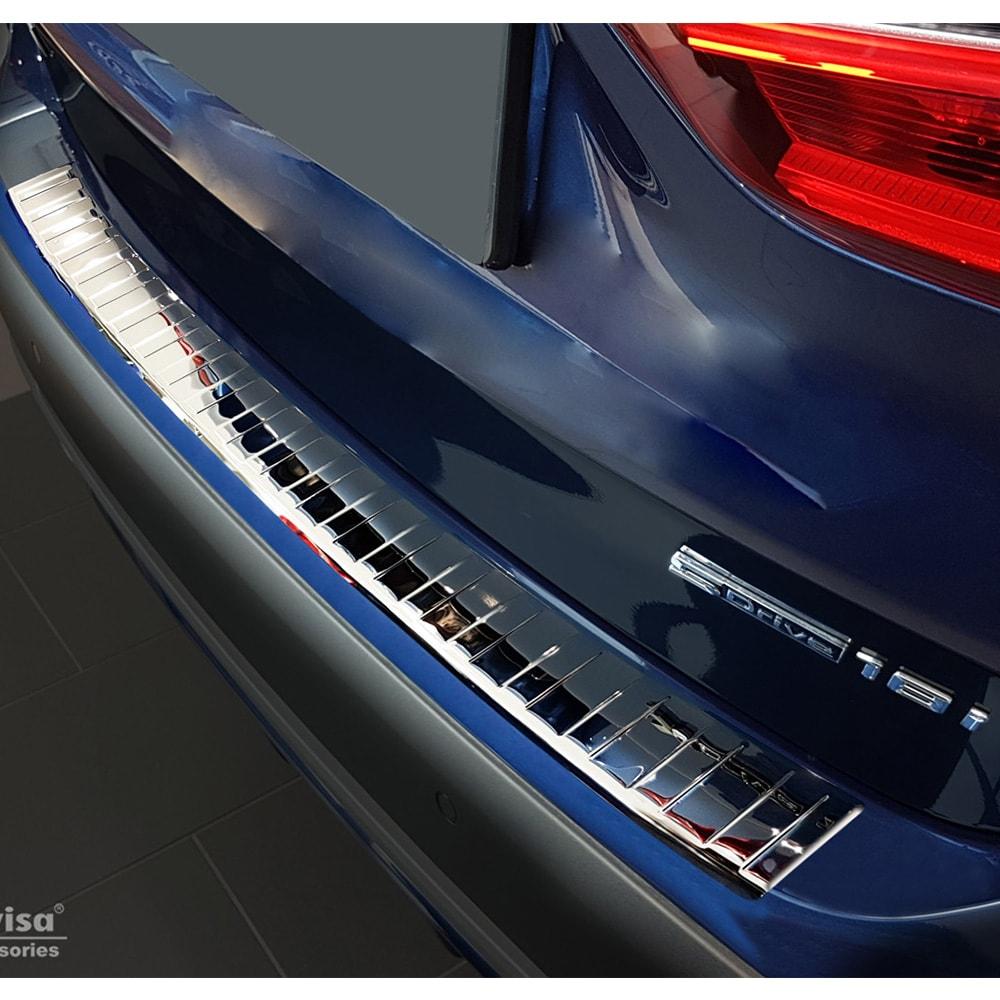 Brushed Steel Rear Bumper Protector BMW X1 F48 FL