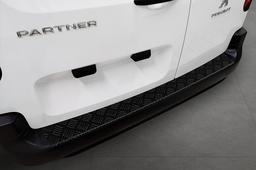 Takapuskurin suojapelti musta harjattu alumiini till Peugeot Partner
