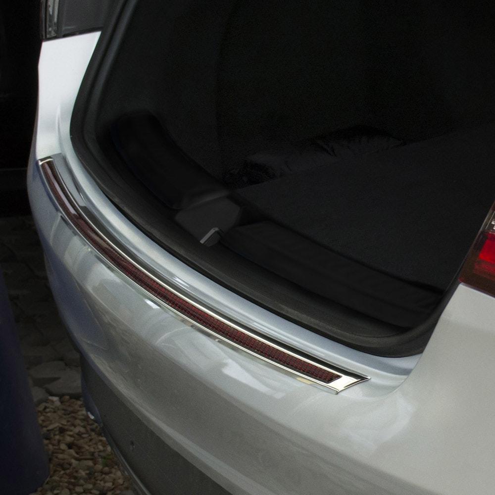 Lastskydd krom och kolfiber med röda detaljer till Mercedes GLE coupe (C292)