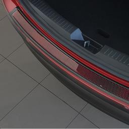 Black Brushed Steel And Carbon Fiber Rear Bumper Protector With Red Details Mazda CX-5